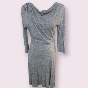 Peserico Gray Draped Dress